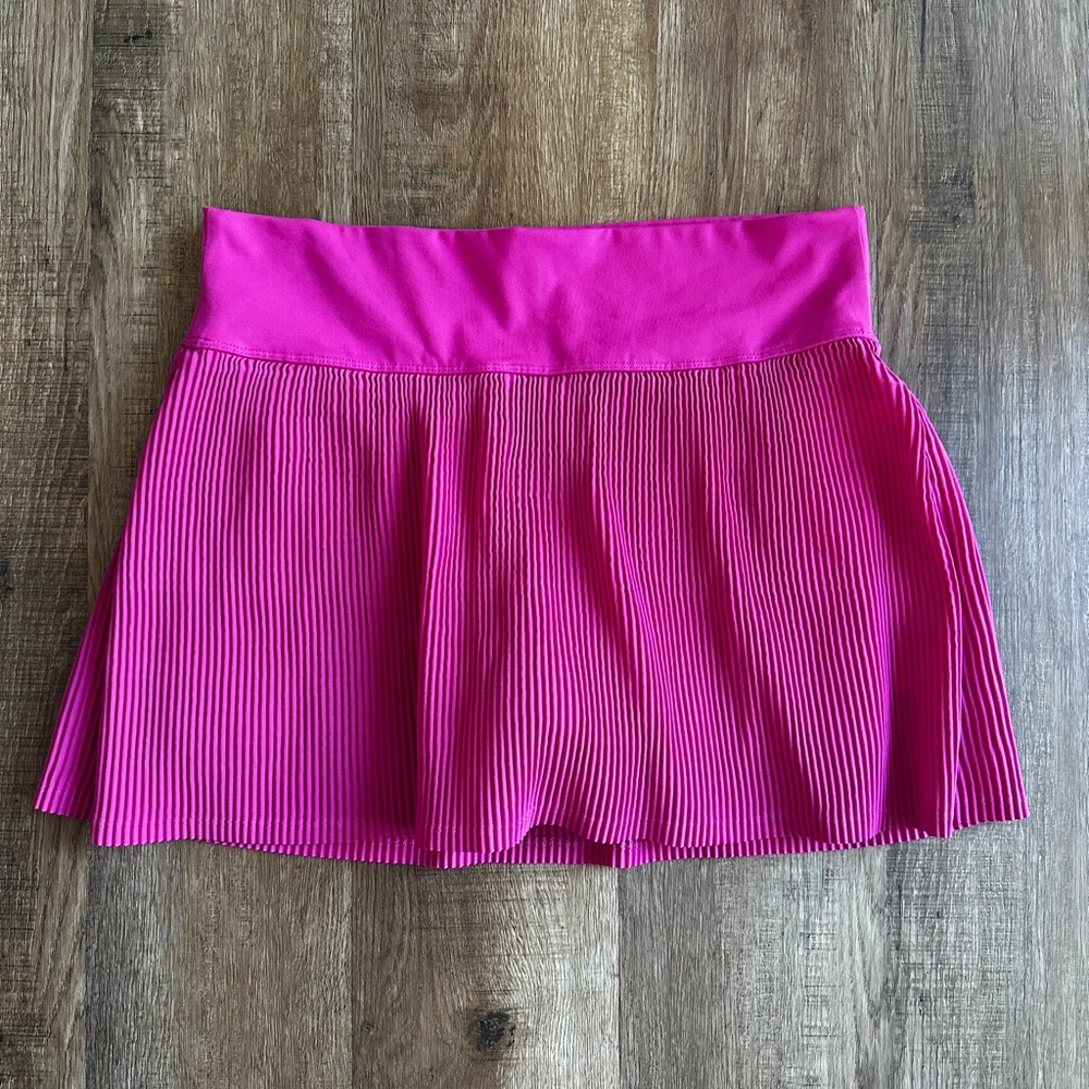 all in motion Vibrant Fuchsia Pleated Mini Skirt